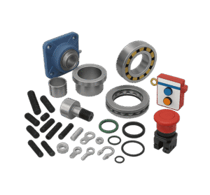 GUBT standard parts including screws, seals, fasteners, bearings, electrical components, and various accessories