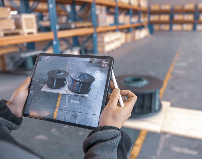 GUBT AR technology applied to the crusher parts industry to enhance product presentation and design efficiency