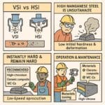 Comparison and Wear Material Selection for VSI ROS and HSI Impact Crushers