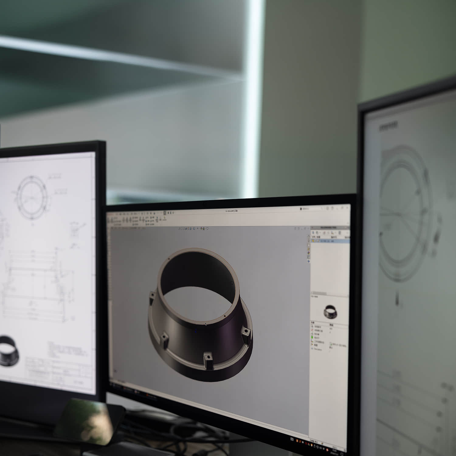 CAD drawing of cone crusher liner